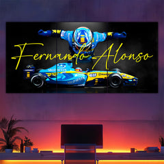 Fernando Alonso Split Poster