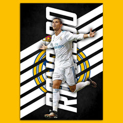 CR7 Real Madrid (Stripe Design) Poster