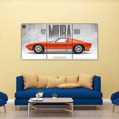 Lamborgini Miura Split Poster