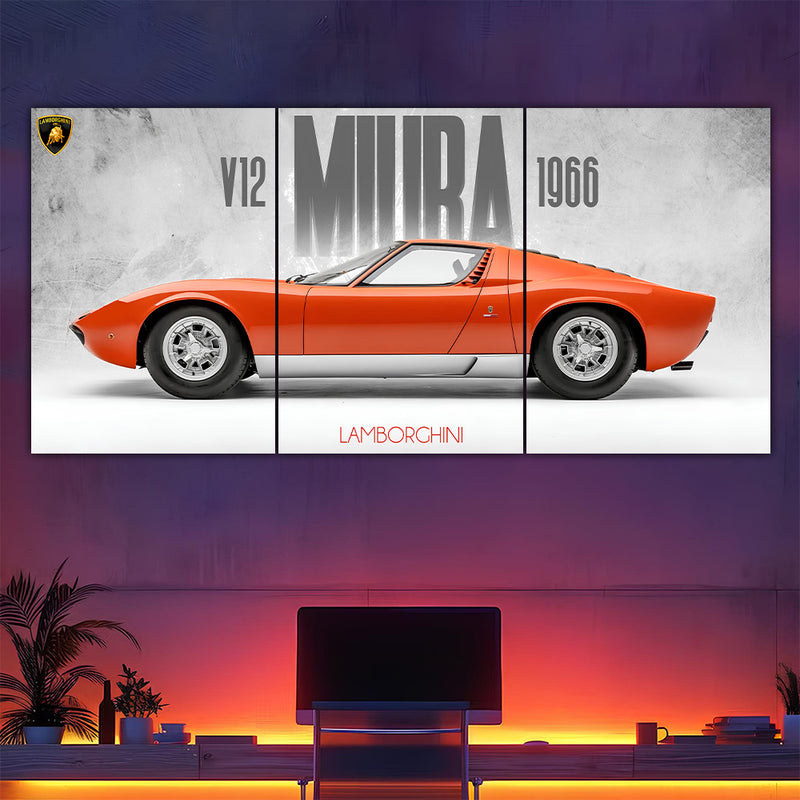 Lamborgini Miura Split Poster