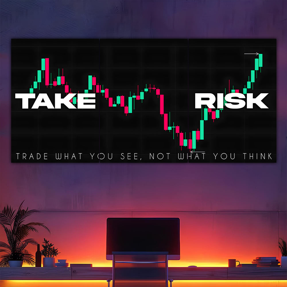 Take Risk (Trading) Split Poster – Frame Kro