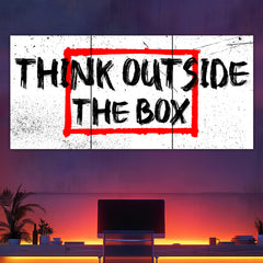 Think Outside The Box Split Poster