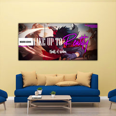 Wake Up To Reality Quote Split Poster