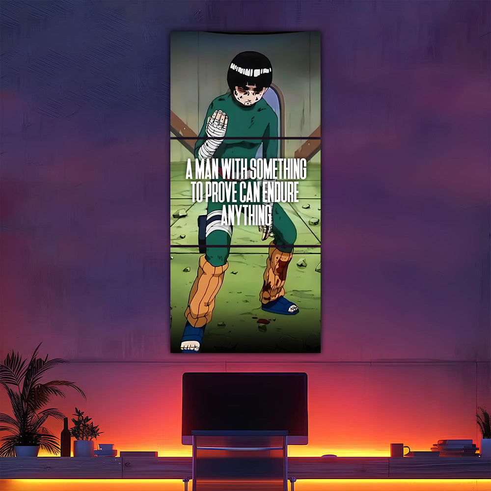 Rock Lee Quote Split Poster