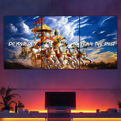 Krishna Arjun Split Poster