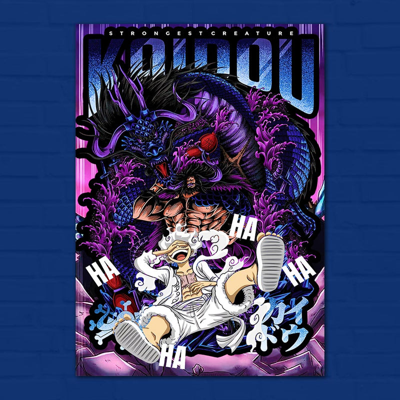 Luffy Gear 5 VS Kaido Poster