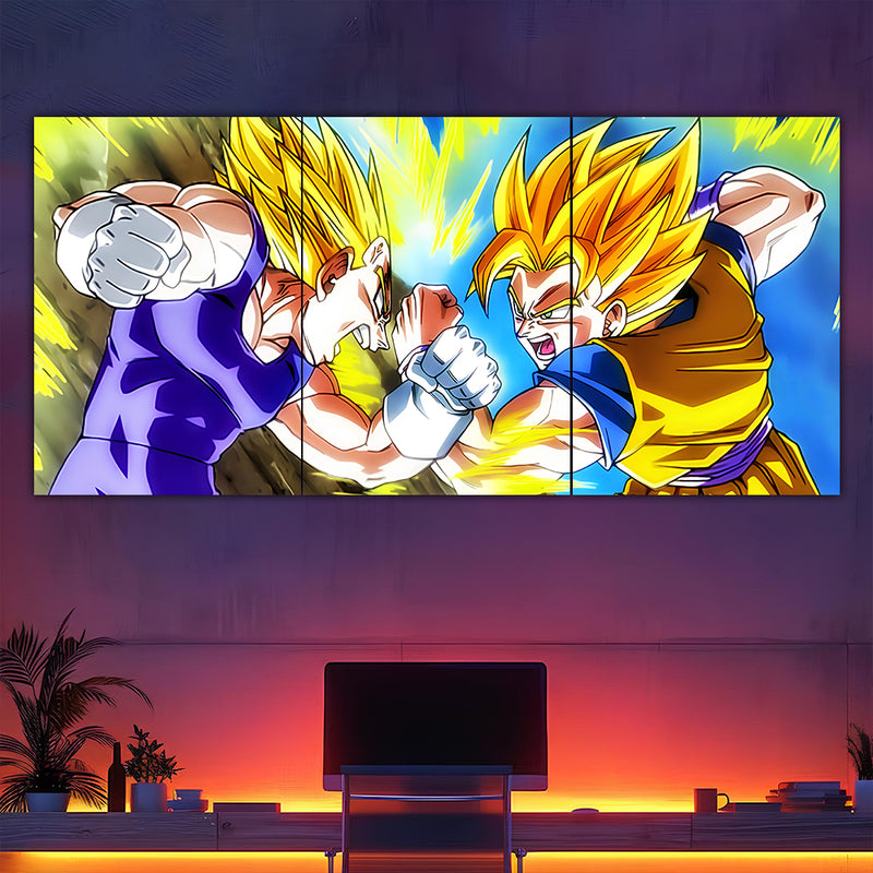 Goku V/S Vegeta Super Saiyan Split Poster