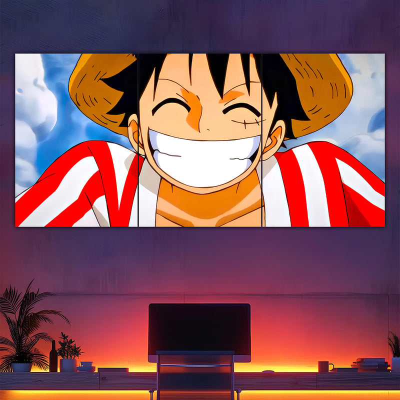 Smiling Luffy Split Poster