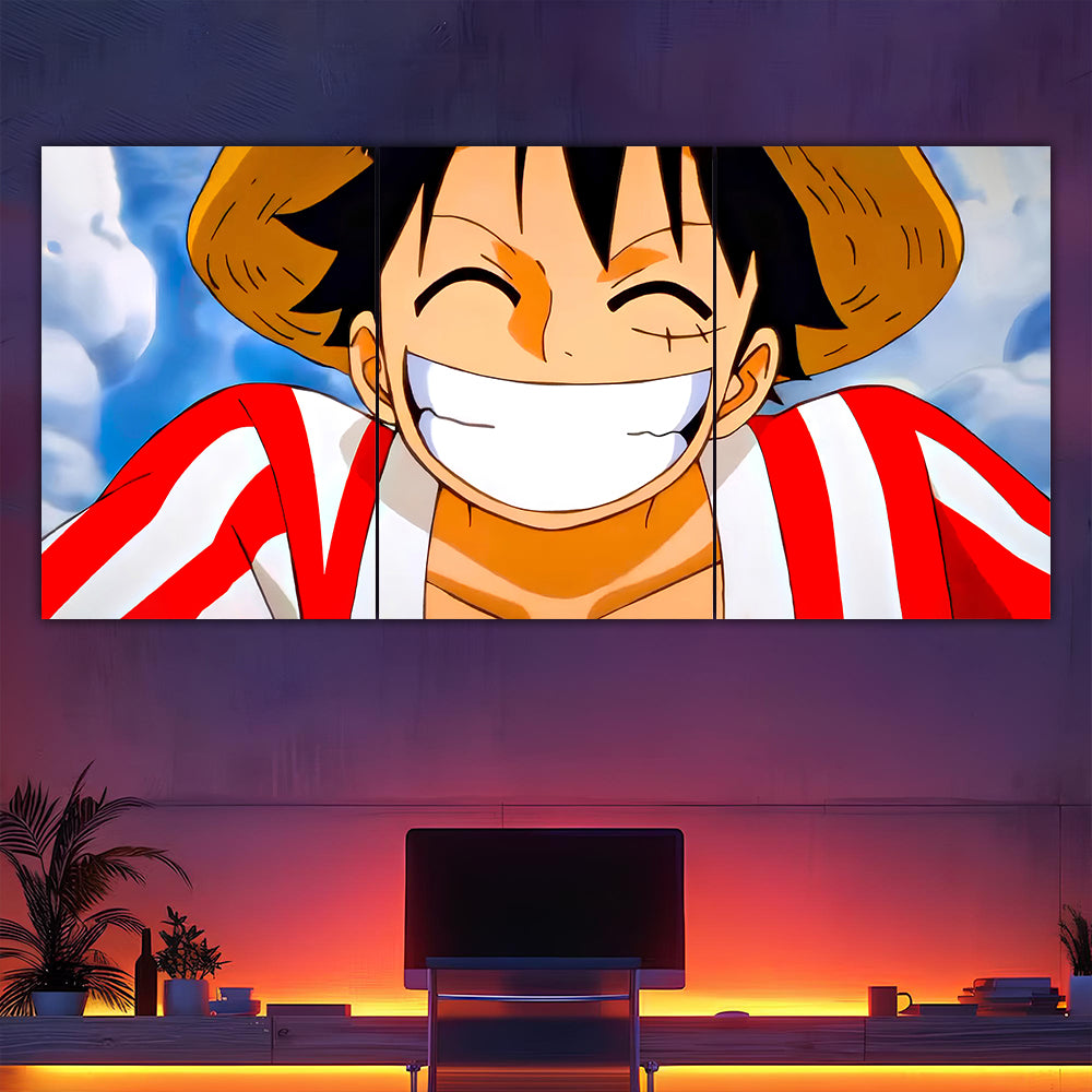 Smiling Luffy Split Poster
