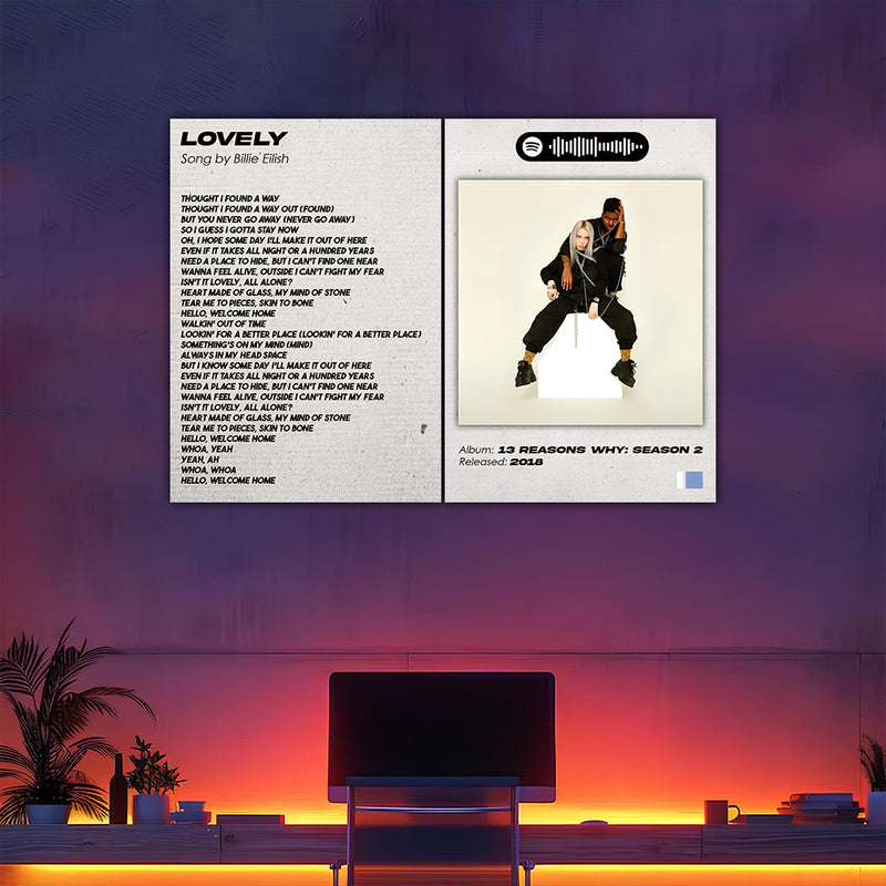 Lovely - Billie Eilish and Khalid Split Posters