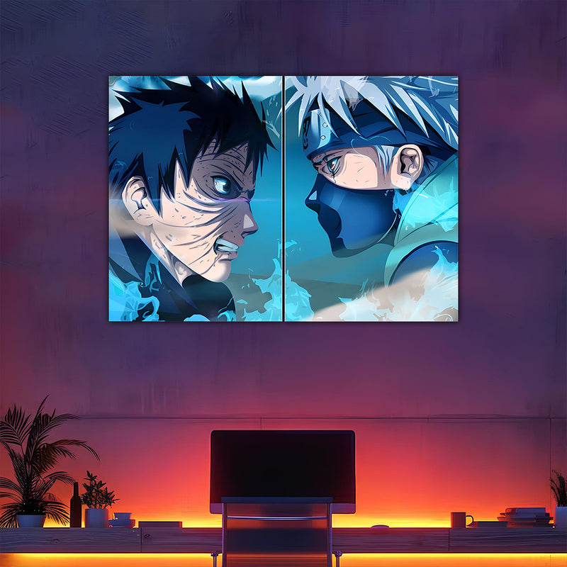 Kakashi Obito Split Posters 2-Panel