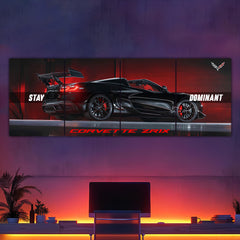 Corvette ZR1X Stay Dominant Split Poster