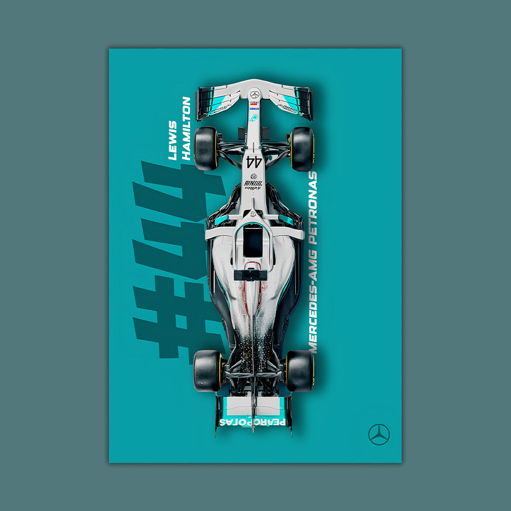 Mercedes Lewis Hamilton F1 Poster