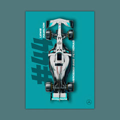 Mercedes Lewis Hamilton F1 Poster