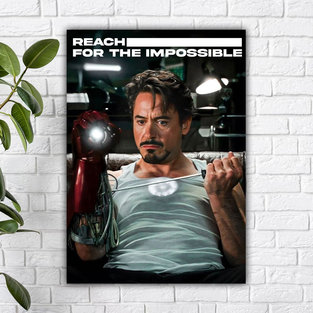 Reach for the Impossible Tony Stark Poster
