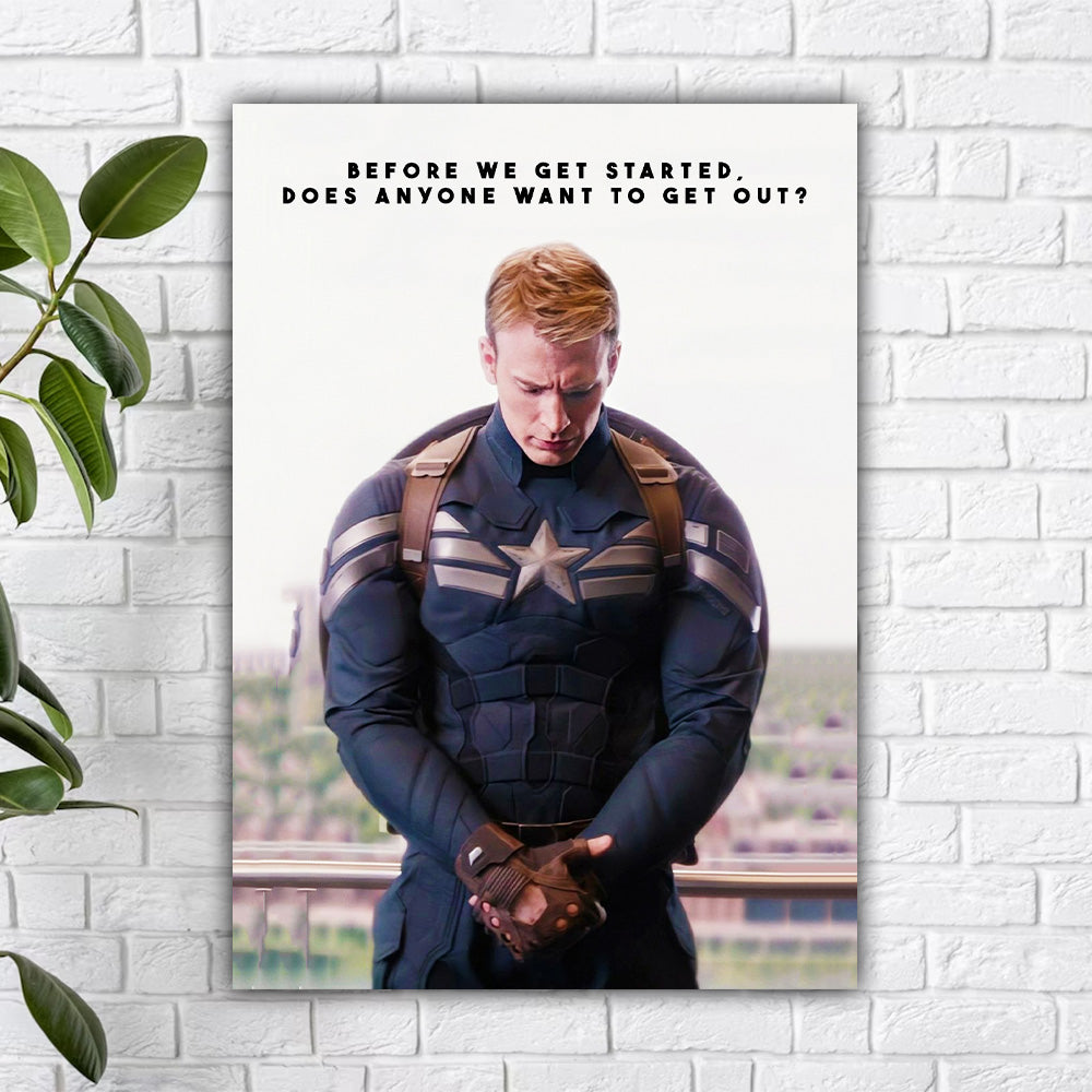 Before We Get Started Captain America Poster