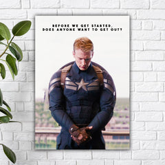 Before We Get Started Captain America Poster