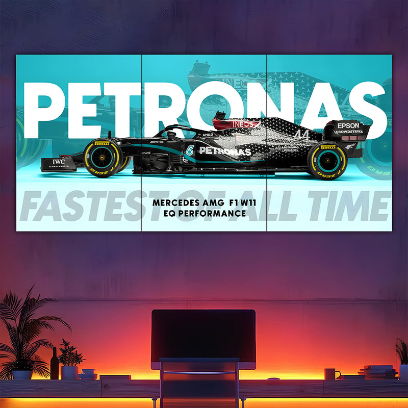 Petronas W11 Fastest Of All Time Split Poster