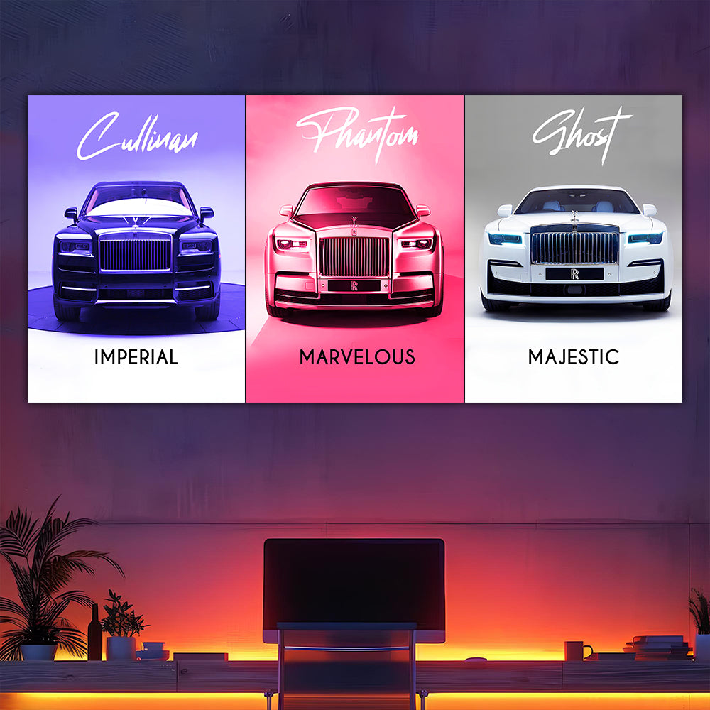 Rolls Royce Trio Split Poster – Frame Kro
