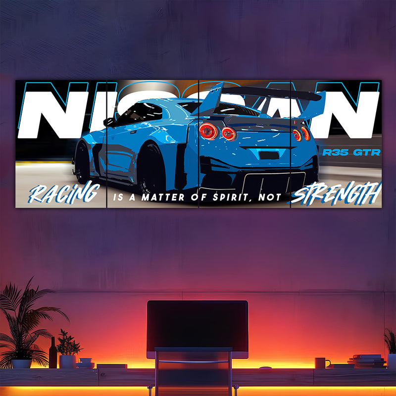 Nissan R35 GTR Split Poster