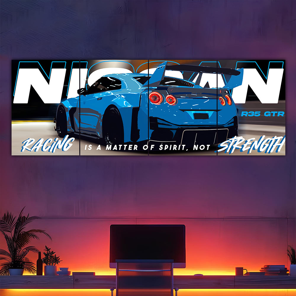Nissan R35 GTR Split Poster