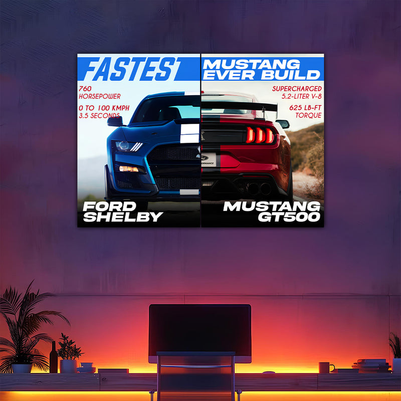 Mustang GT500 2 Panel Split Design