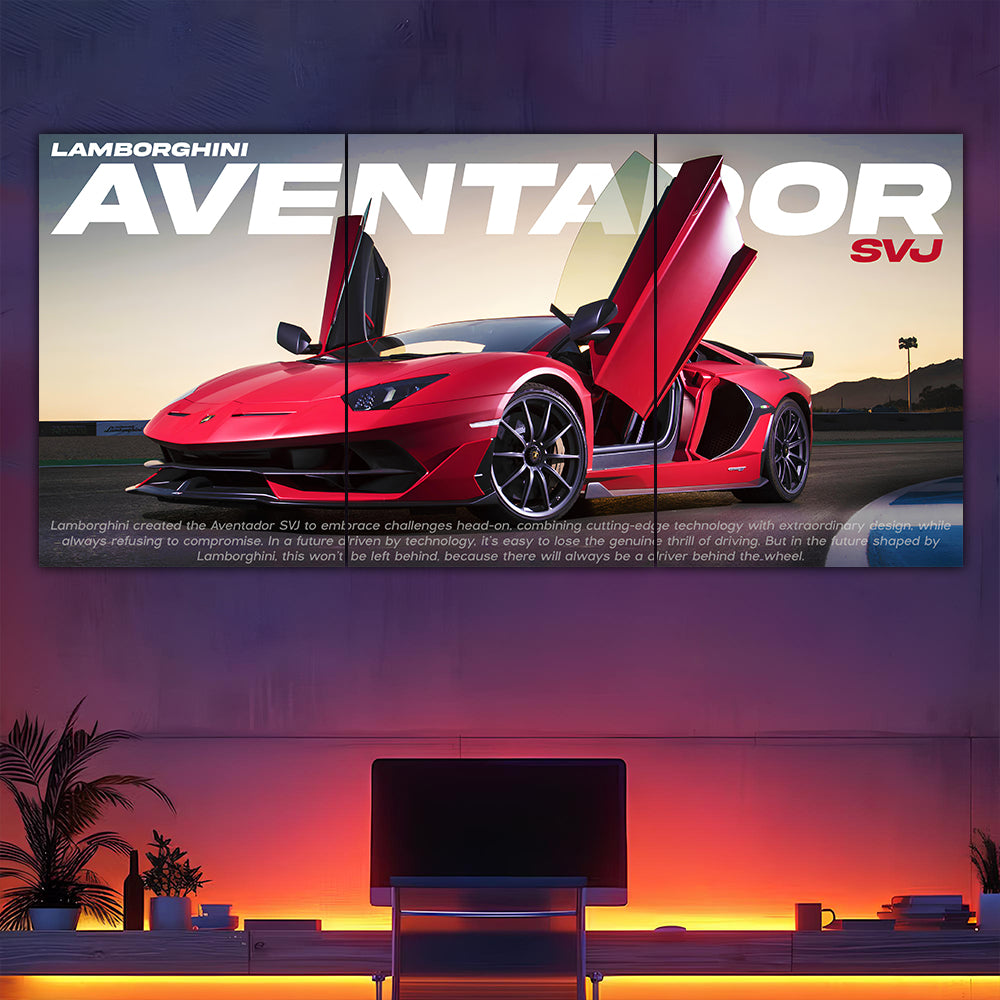 Lamborghini Aventador Split Poster