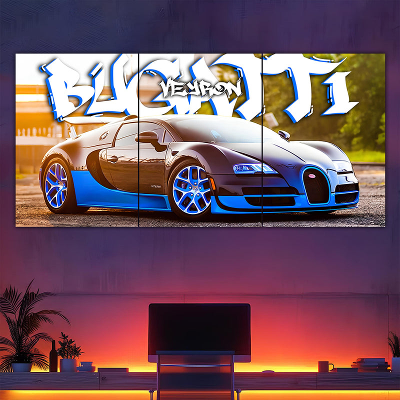 Bugatti Veyron Split Poster
