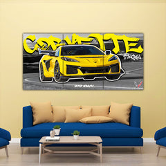 Corvette Stingray Split Poster