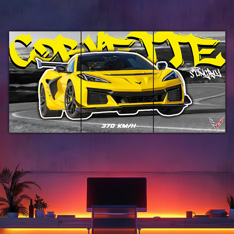 Corvette Stingray Split Poster