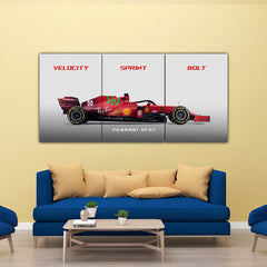 Ferrari SF21 Split Poster