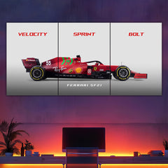 Ferrari SF21 Split Poster