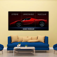 Enzo Ferrari Split Poster
