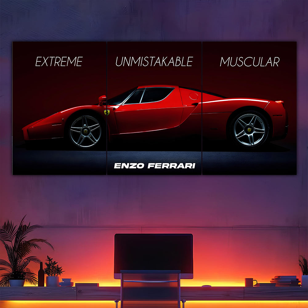 Enzo Ferrari Split Poster