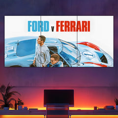 Ford Vs Ferrai Split Poster
