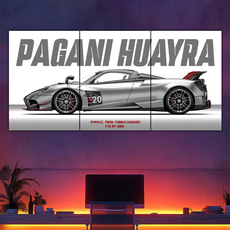 Pagani Huayra Split Poster