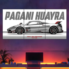 Pagani Huayra Split Poster