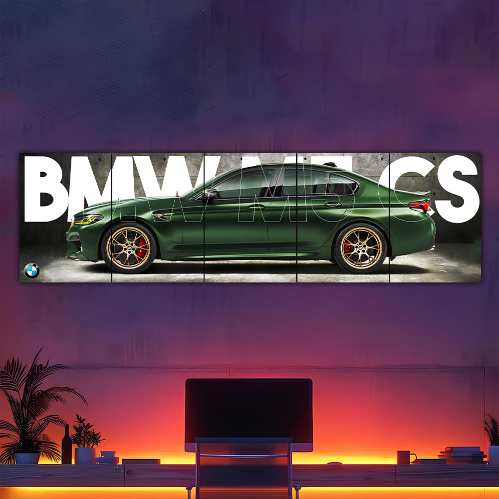 BMW M5 CS 5 Panel Split Poster