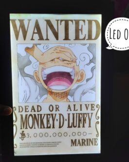 Luffy Wanted LED Frame