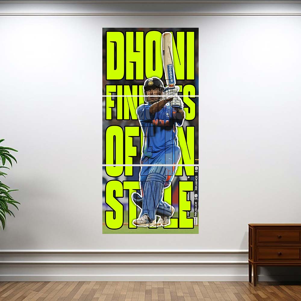 Dhoni Finishes Of In Style Split Design
