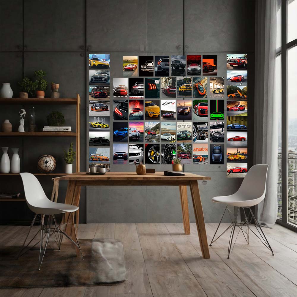 Supercars Set Of 50 A5,A4 Collage Kit