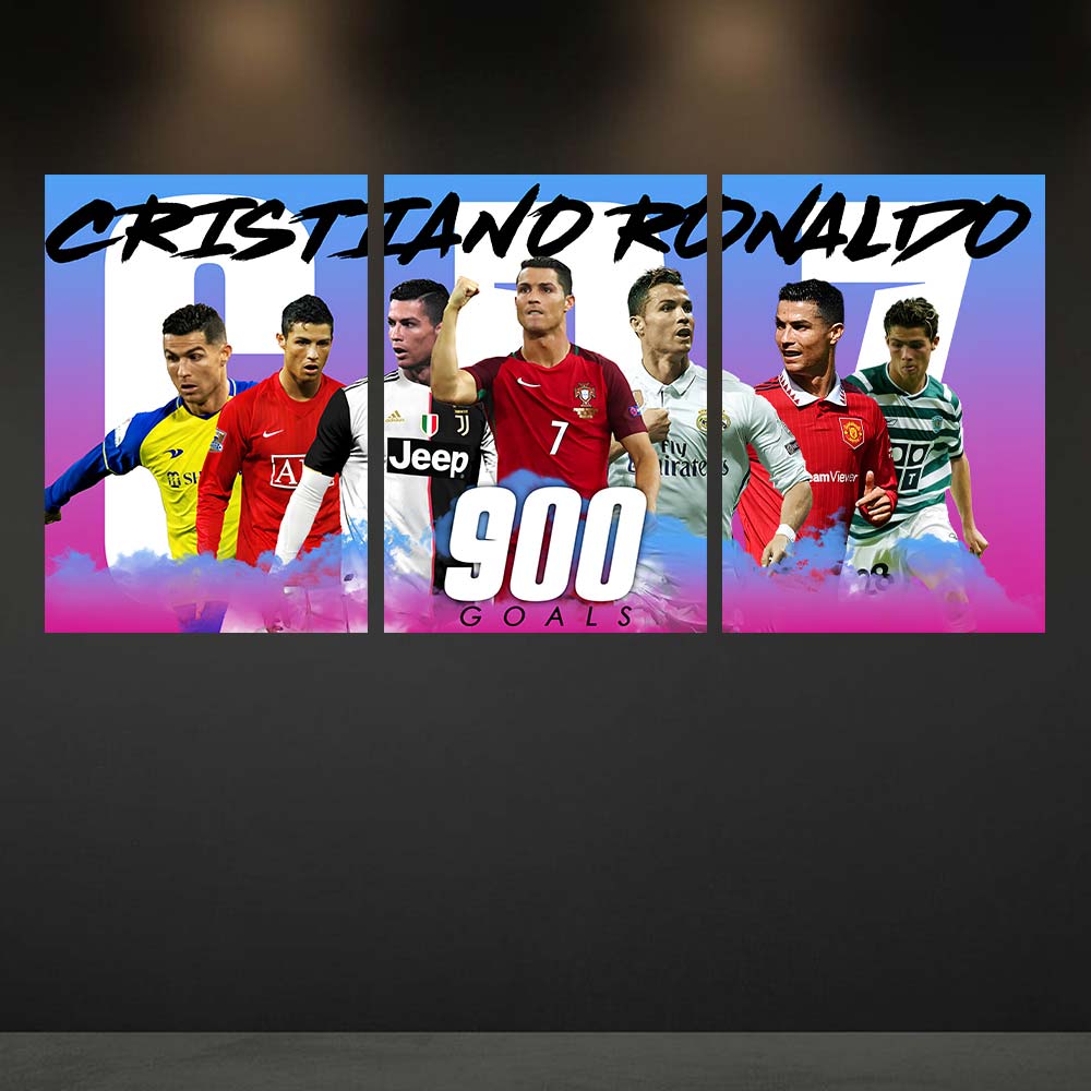 Ronaldo 900 Goals Achievement Split Design