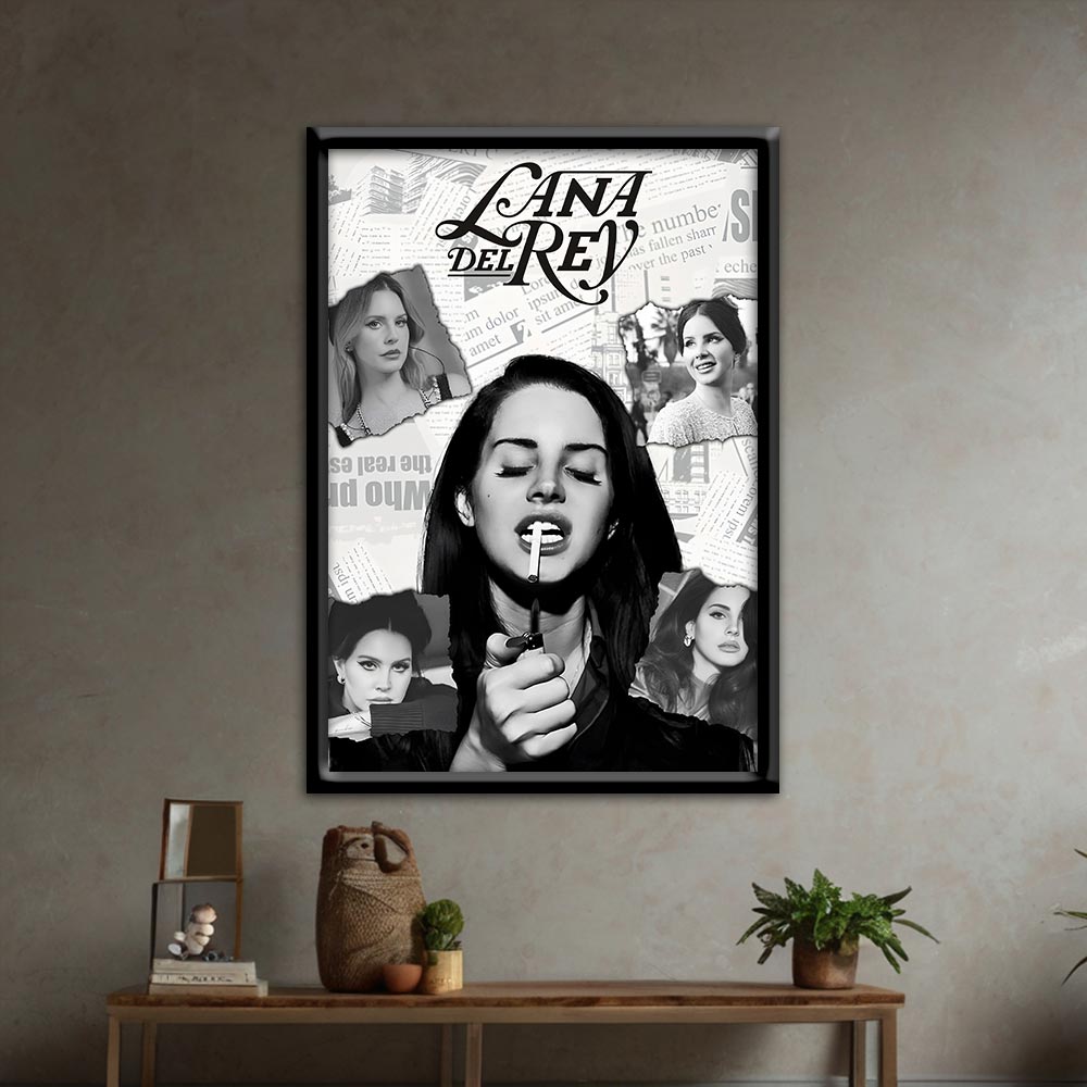 Lana Del Rey Black And White Poster