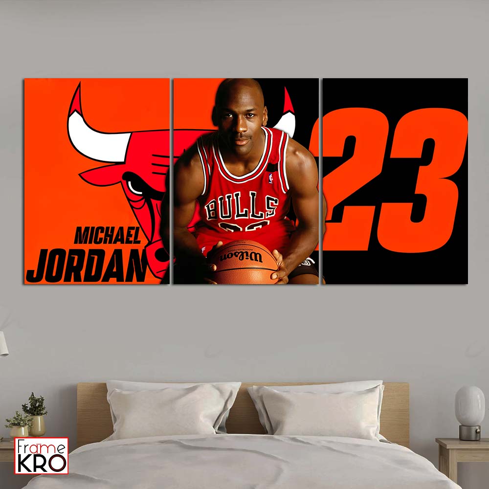 MJ Legendary Bulls Split Poster